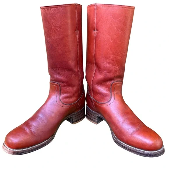 Levi’s-Rare Vintage 70’s campus leather pull-on boots. Men’s 11. Cognac. EUC - Picture 6 of 16